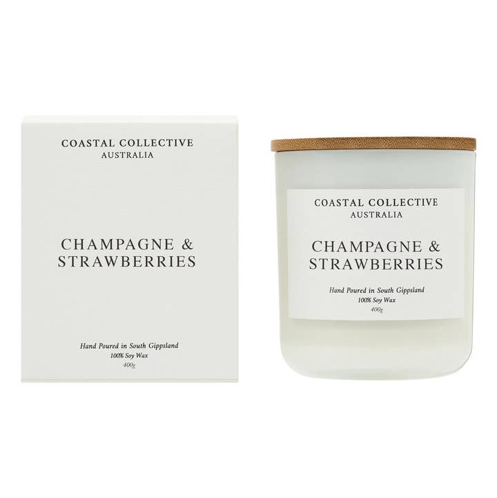 Champagne Strawberries XL Candle (400g)